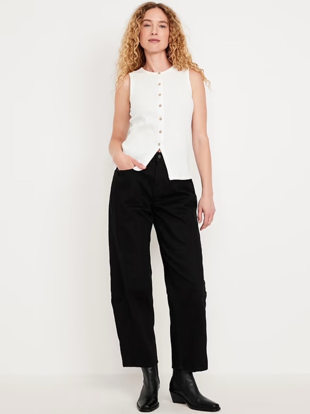 Old Navy Black Barrel Pants